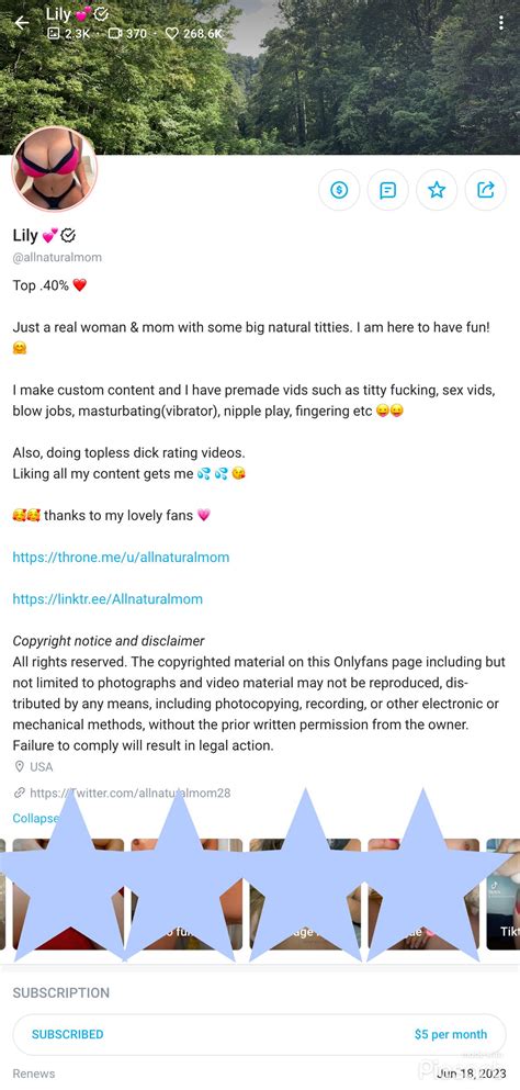 moms onlyfans leak|[Review] allnaturalmom (aka wisconsonWife on reddit)